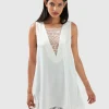 Fashion Belle & Bloom After Party Lace Mini Dress - Off-White
