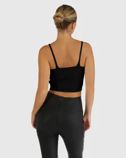 Fashion Belle & Bloom All I Need Knit Crop - Black