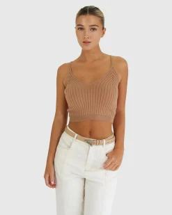 New Belle & Bloom All I Need Knit Crop - Oat