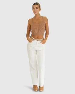 New Belle & Bloom All I Need Knit Crop - Oat