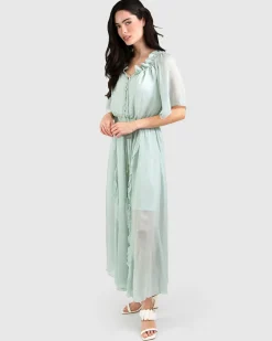 Online Belle & Bloom Amour Amour Ruffled Midi Dress - Spearmint FINAL SALE SpearmintFINALSALE