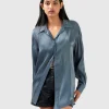 Hot Belle & Bloom Back To You Irredescent Shirt - Slate