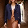 Discount Belle & Bloom Better Off Military Peacoat - Navy