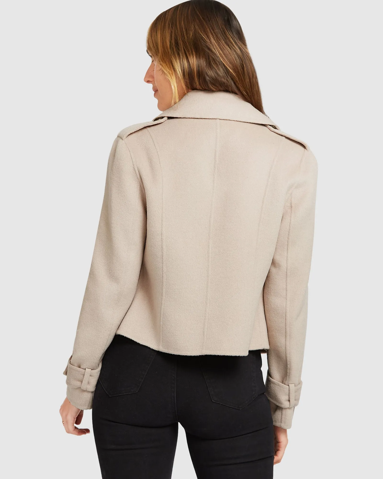 Hot Belle & Bloom Better Off Military Peacoat - Sand