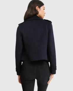 Discount Belle & Bloom Better Off Military Peacoat - Navy