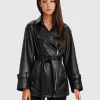 Outlet Belle & Bloom BFF Belted Leather Jacket
