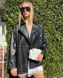 Outlet Belle & Bloom BFF Belted Leather Jacket