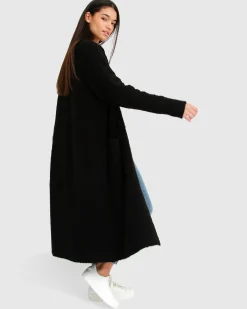 New Belle & Bloom Born To Run Sustainable Sweater Coat - Black