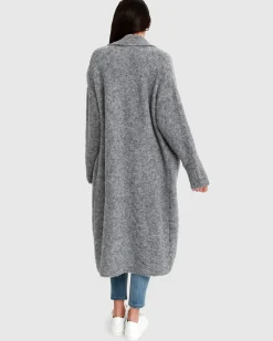 Clearance Belle & Bloom Born To Run Sustainable Sweater Coat - Grey