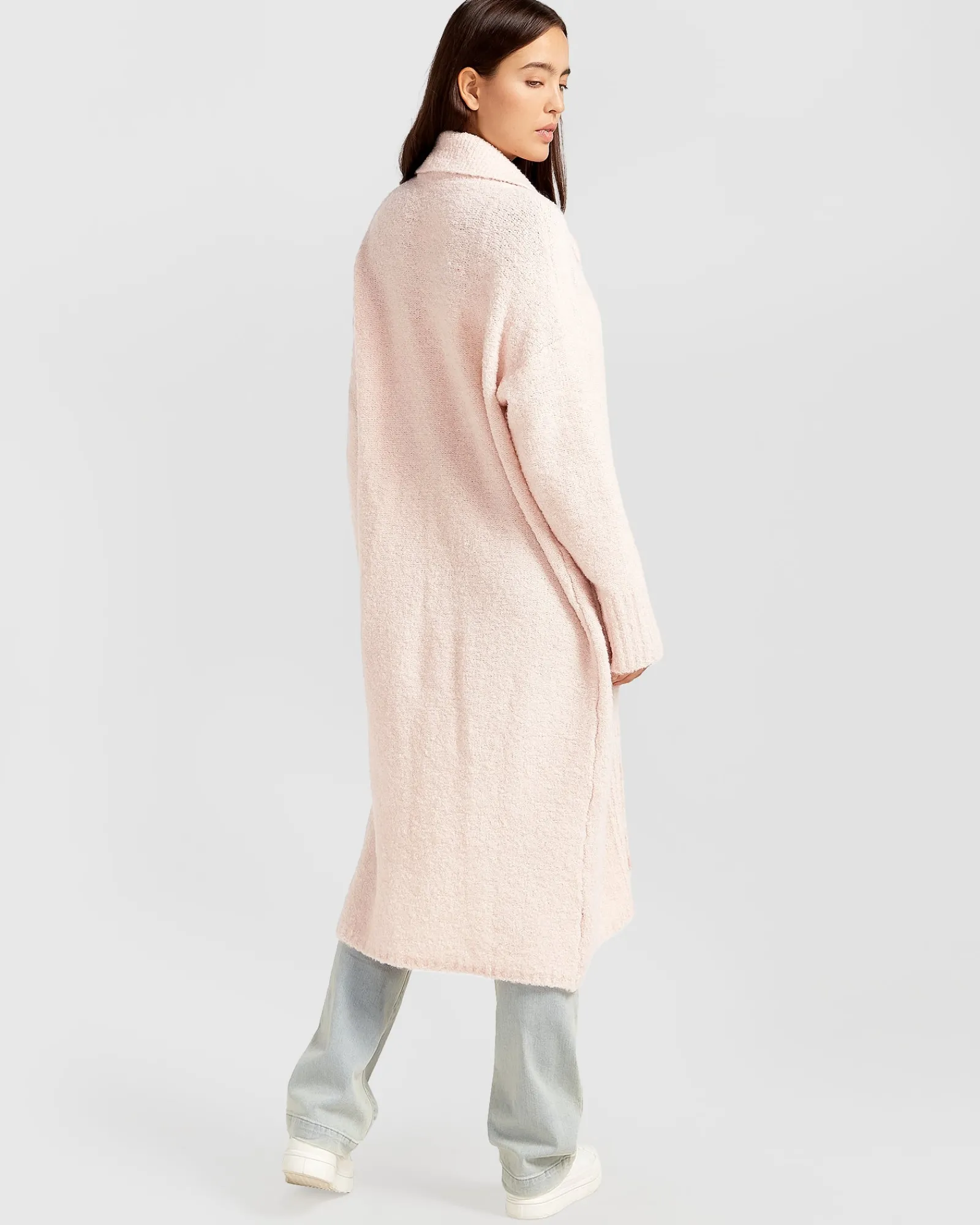 Best Belle & Bloom Born To Run Sustainable Sweater Coat - Pale Pink PalePink