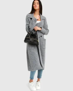 Clearance Belle & Bloom Born To Run Sustainable Sweater Coat - Grey