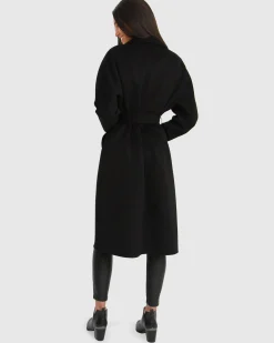 Fashion Belle & Bloom Boss Girl Double-Breasted Lined Wool Coat - Black BreastedLinedWoolCoat-Black