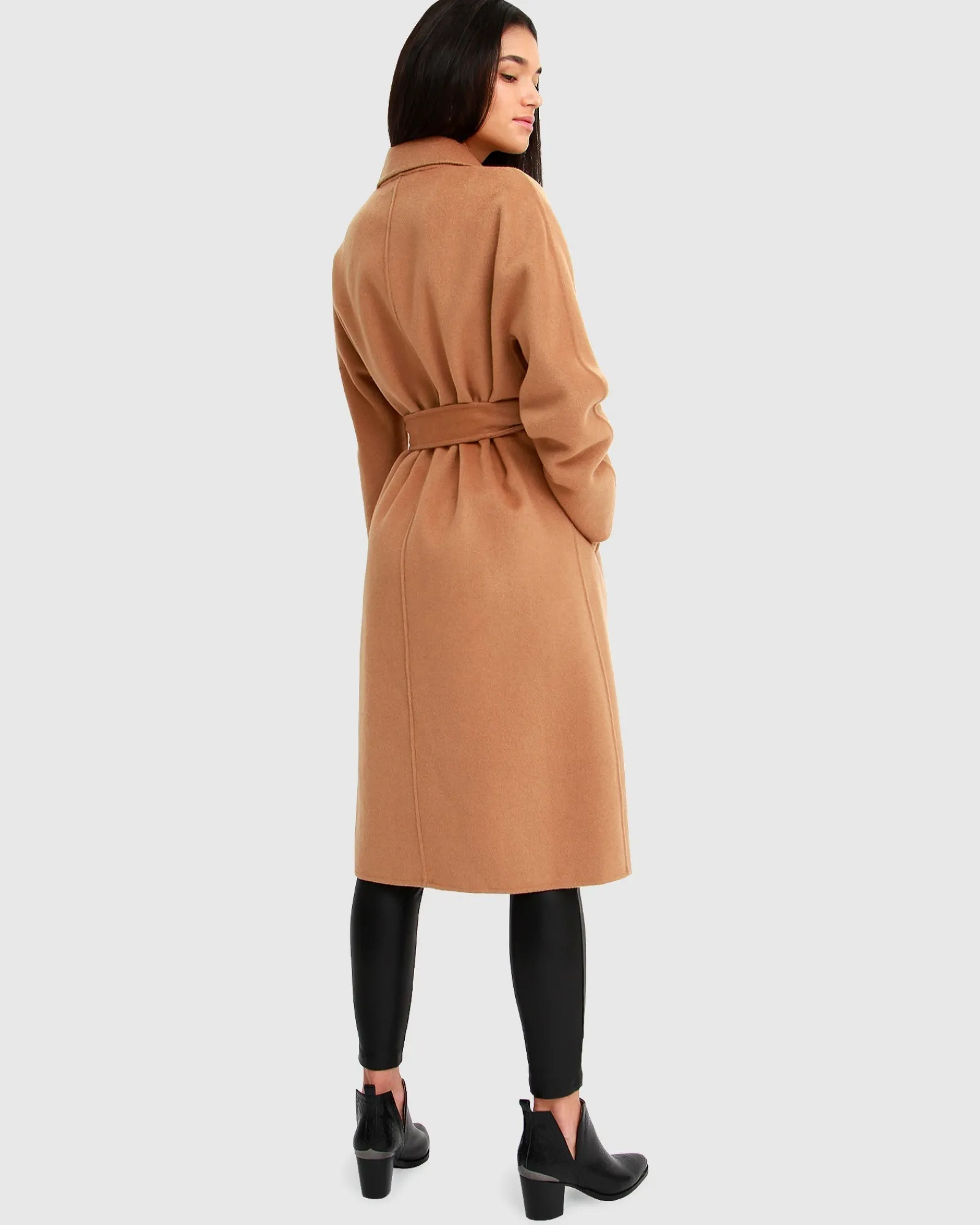 Hot Belle & Bloom Boss Girl Double-Breasted Lined Wool Coat - Camel BreastedLinedWoolCoat-Camel