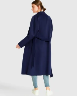 Outlet Belle & Bloom Boss Girl Double-Breasted Lined Wool Coat - Midnight Blue BreastedLinedWoolCoat-MidnightBlue