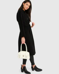 Fashion Belle & Bloom Boss Girl Double-Breasted Lined Wool Coat - Black BreastedLinedWoolCoat-Black
