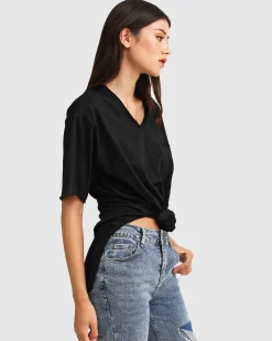 Outlet Belle & Bloom Brave Soul Oversized T-Shirt - Black Shirt-Black