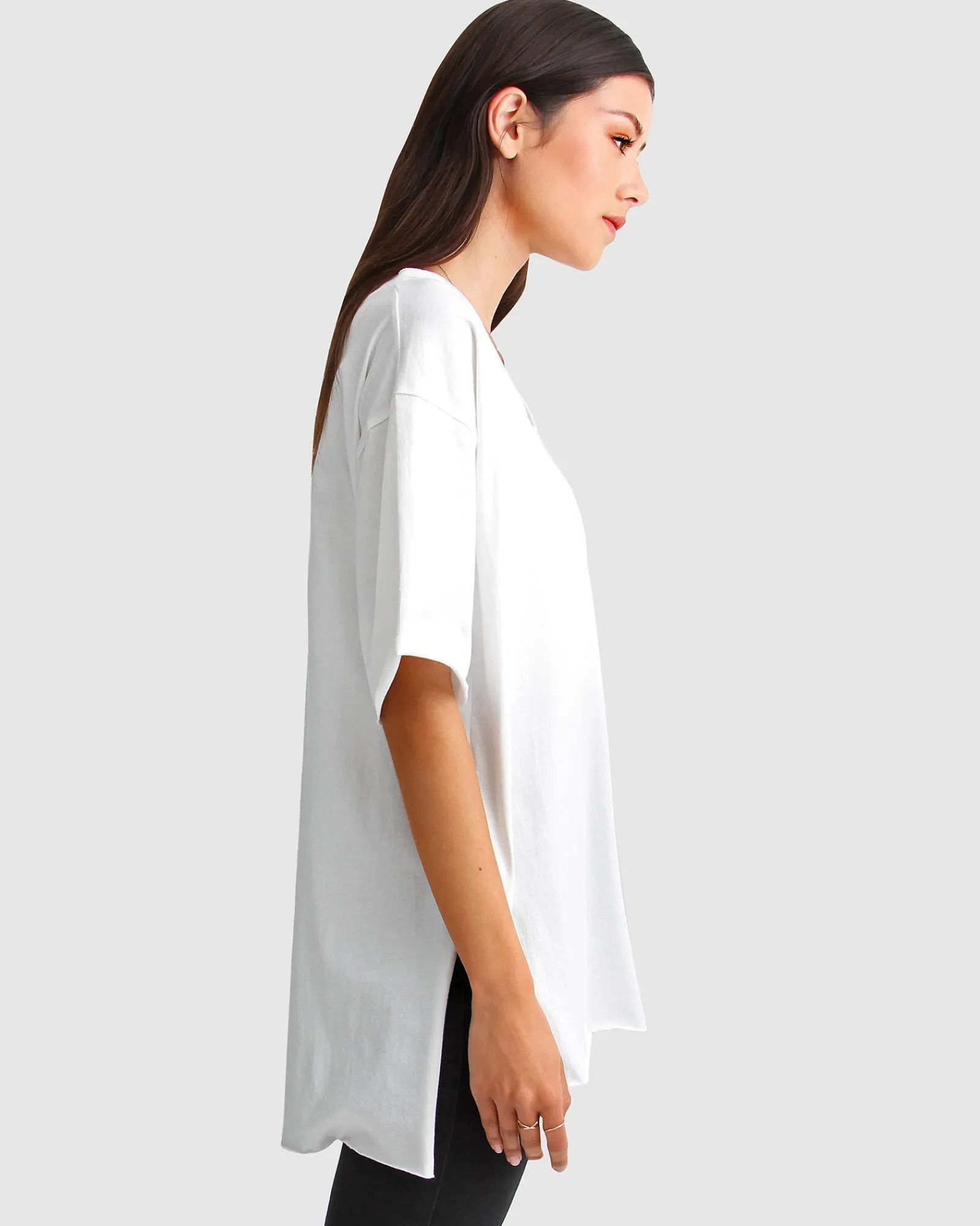Best Belle & Bloom Brave Soul Oversized T-Shirt - White Shirt-White