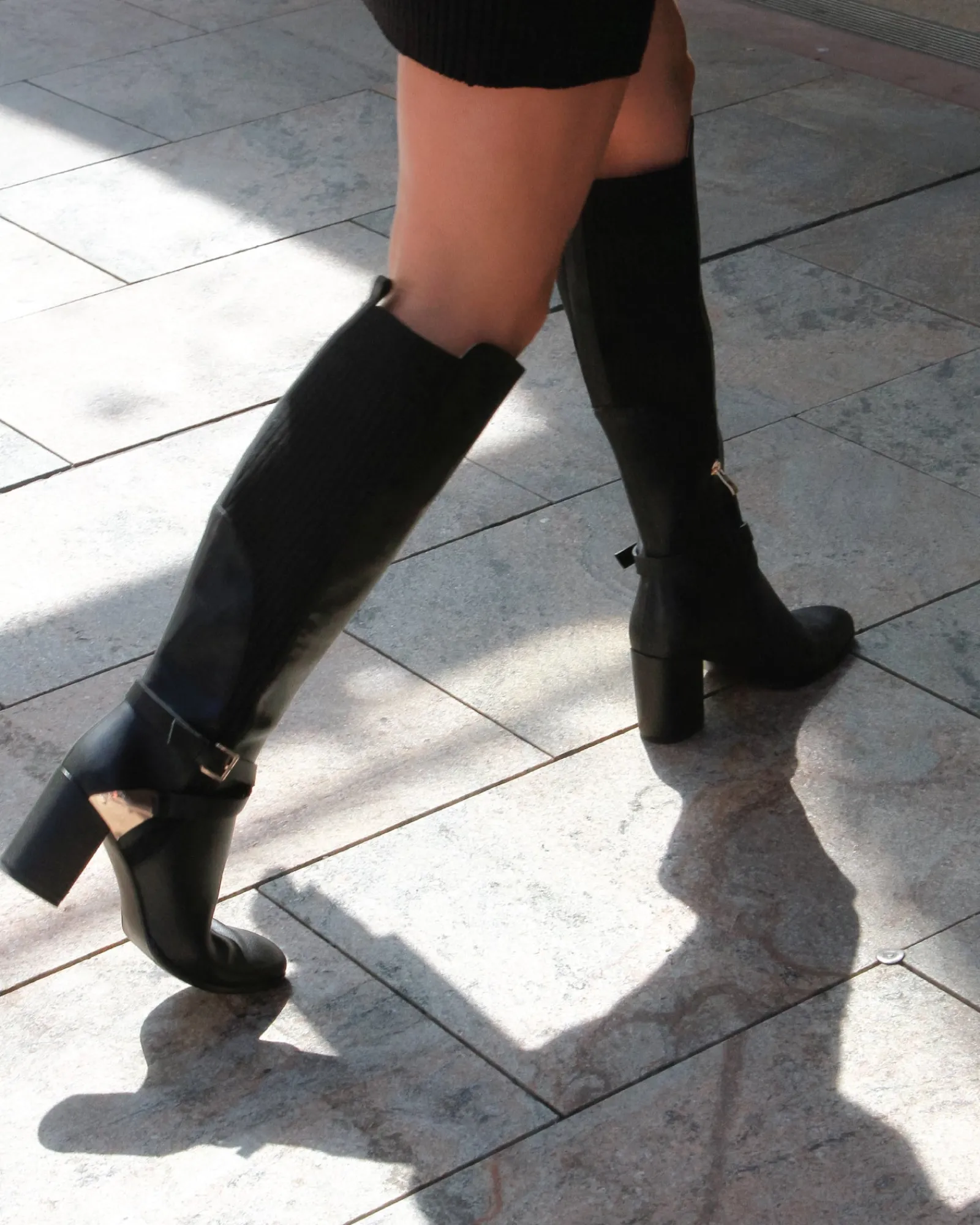 Clearance Belle & Bloom Breton Knee High Boot - Black