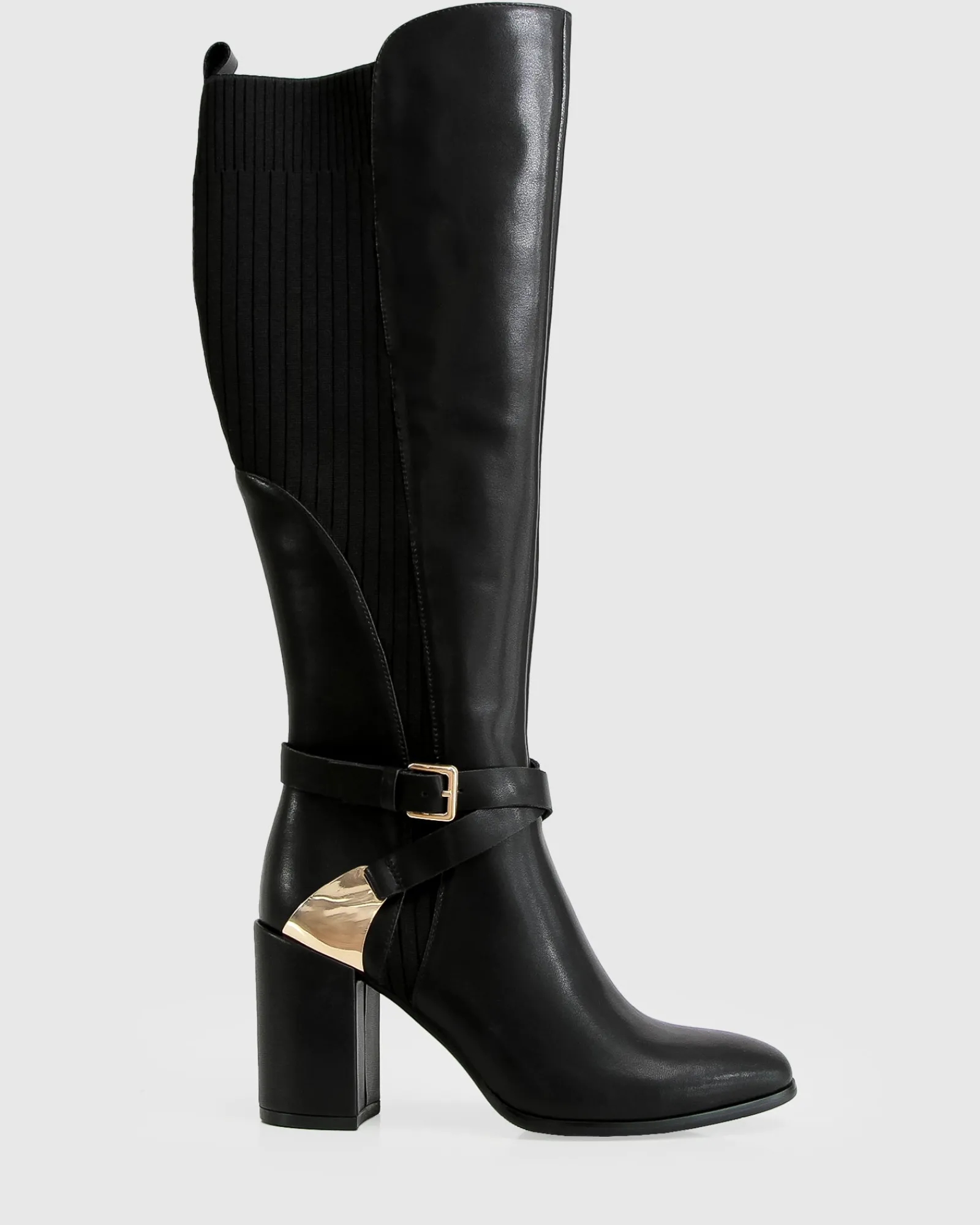 Clearance Belle & Bloom Breton Knee High Boot - Black