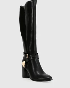 Clearance Belle & Bloom Breton Knee High Boot - Black