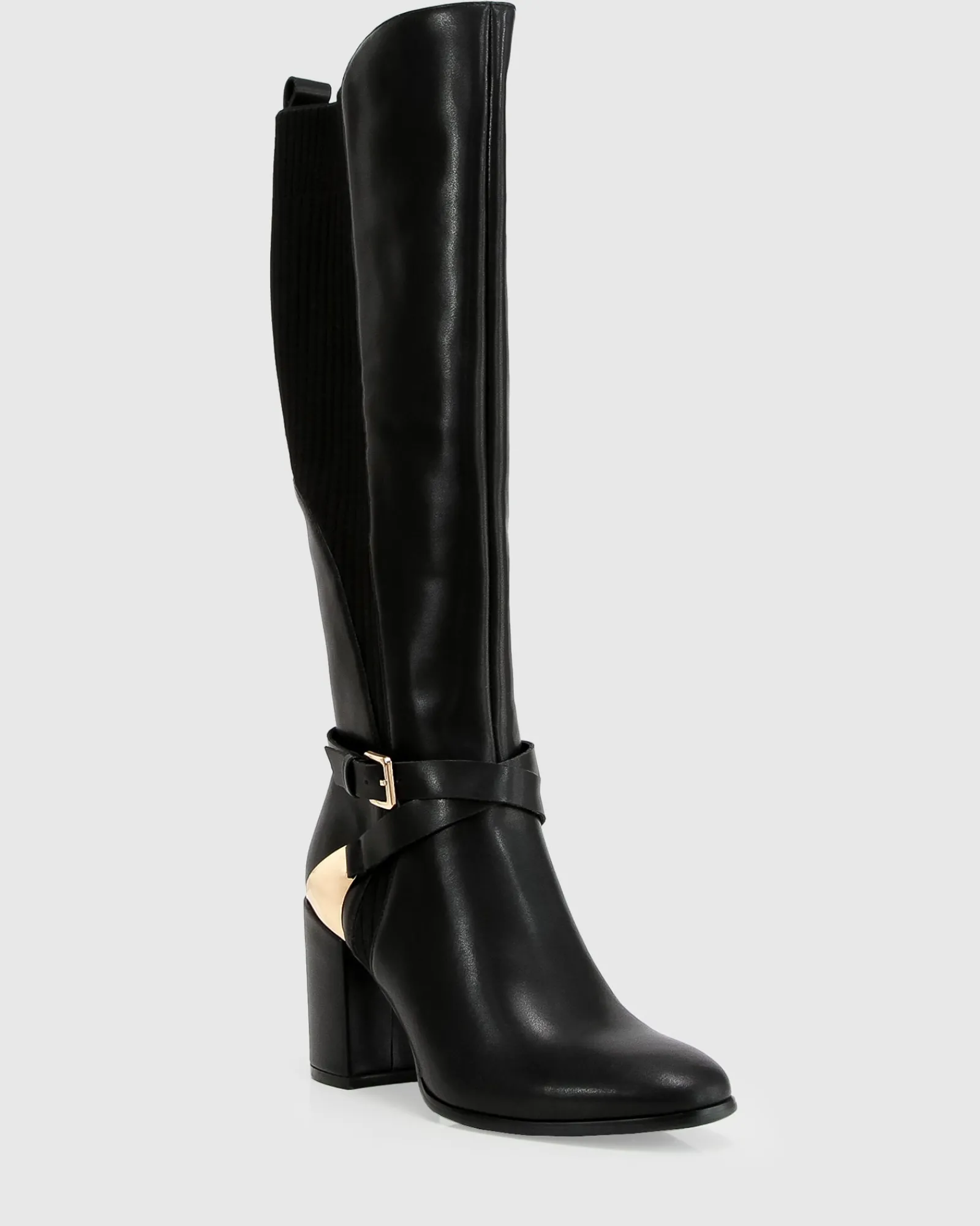 Clearance Belle & Bloom Breton Knee High Boot - Black