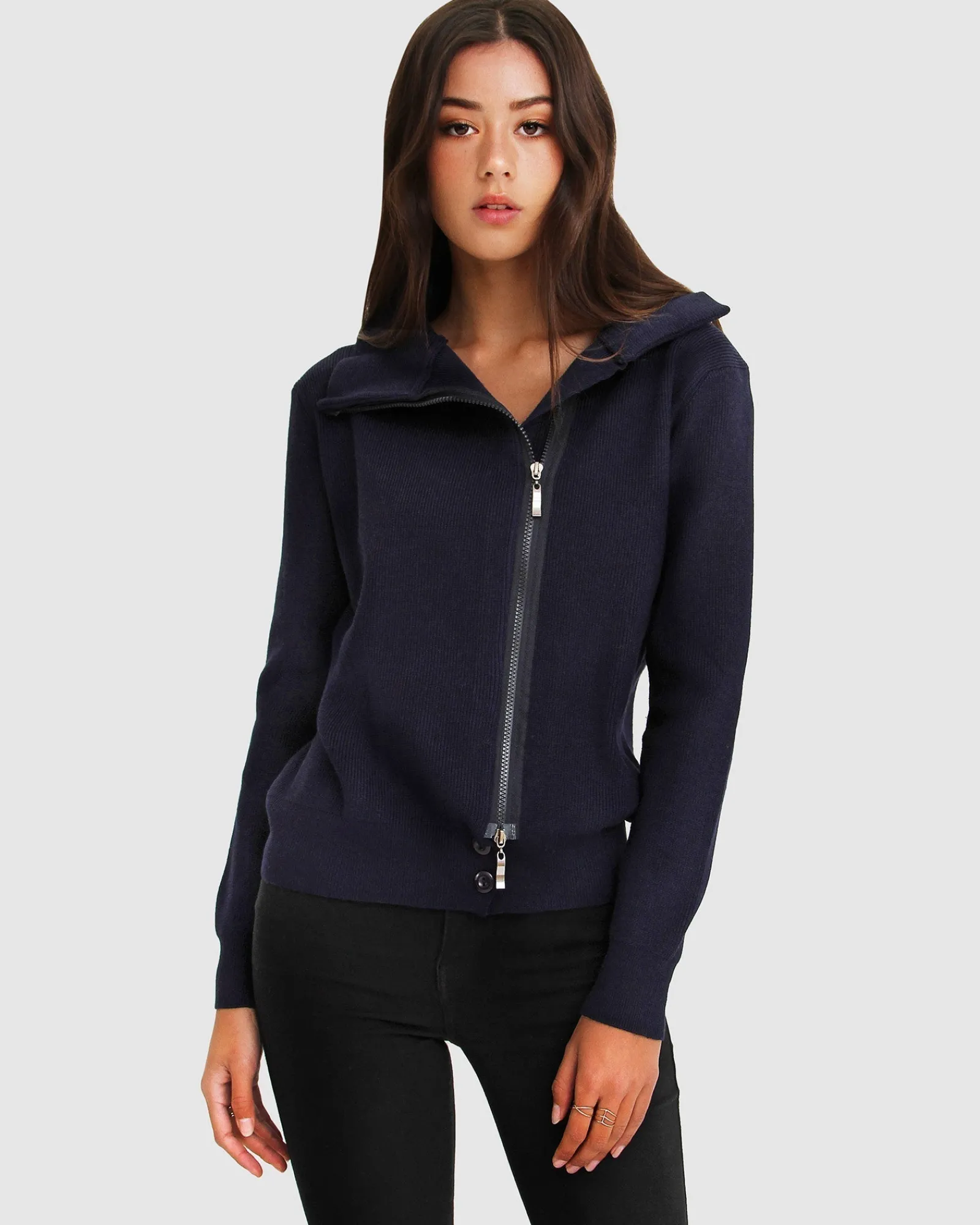 Best Belle & Bloom Brother’s Zip Front Jumper - Navy