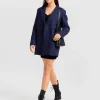 Outlet Belle & Bloom Cambridge Oversized Wool Blazer - Blue