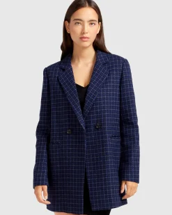 Outlet Belle & Bloom Cambridge Oversized Wool Blazer - Blue