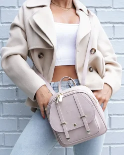 Online Belle & Bloom Camila Leather Backpack - Dusty Pink DustyPink