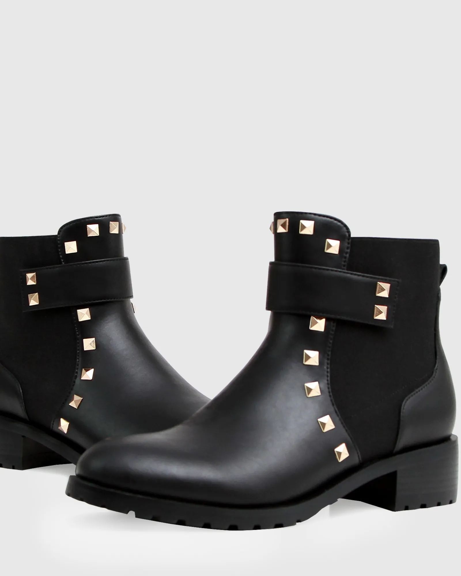 Fashion Belle & Bloom City Lights Leather Ankle Boot - Black