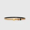 New Belle & Bloom Cleopatra Pyramid Stud Leather Belt - Tan/Black