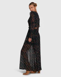 Sale Belle & Bloom Come As You Are Floral Maxi Dress - Navy