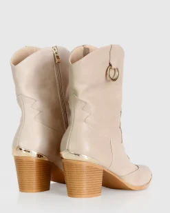 Hot Belle & Bloom Dallas Western Boot - Stone