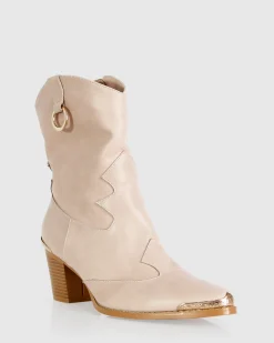 Hot Belle & Bloom Dallas Western Boot - Stone
