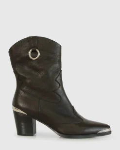 Online Belle & Bloom Dallas Western Boot - Vintage Black VintageBlack