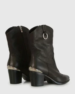 Online Belle & Bloom Dallas Western Boot - Vintage Black VintageBlack