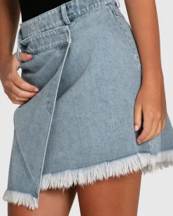 Online Belle & Bloom Dance With Me Denim Mini Skirt
