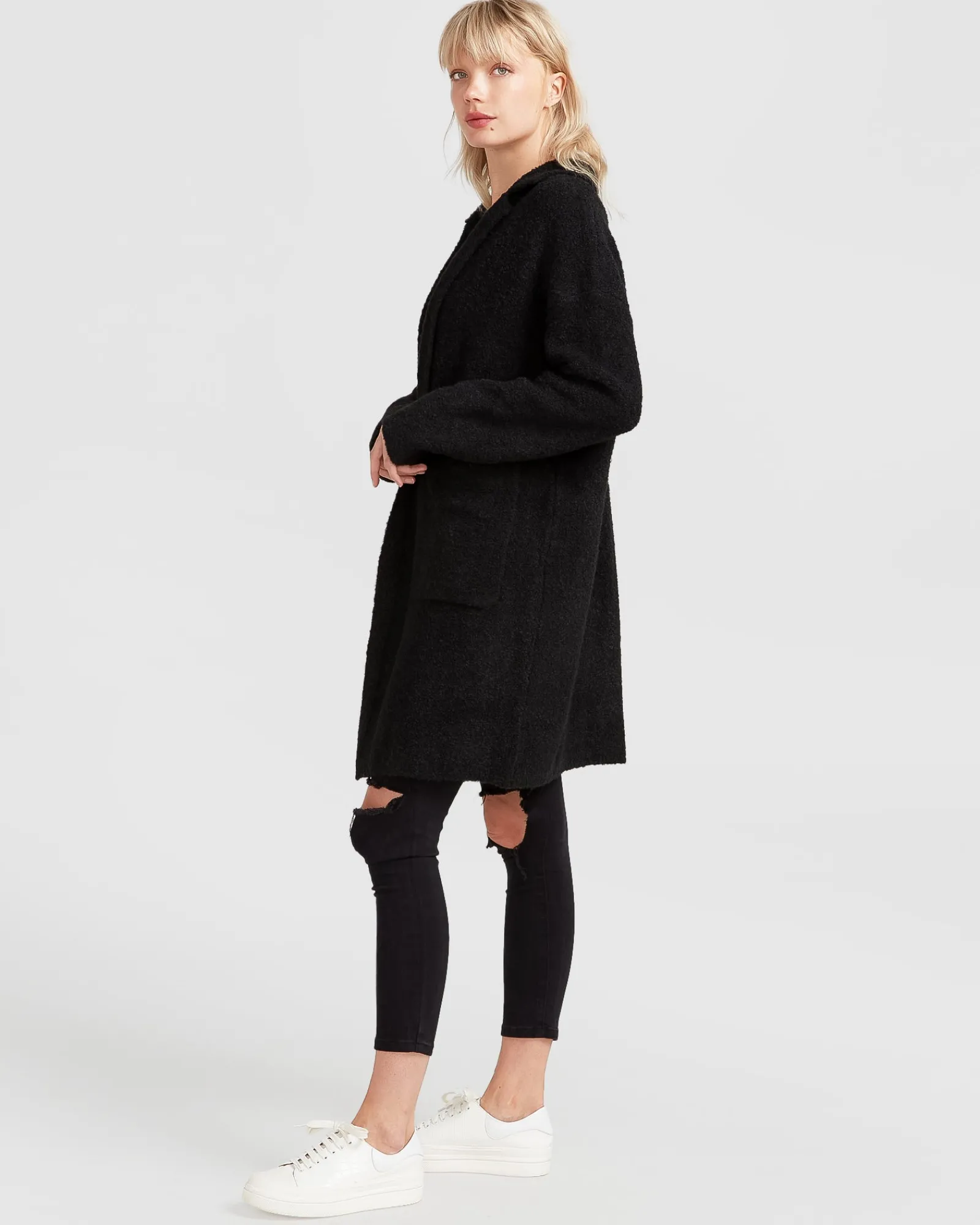 Discount Belle & Bloom Days Go By Sustainable Blazer Cardigan - Black