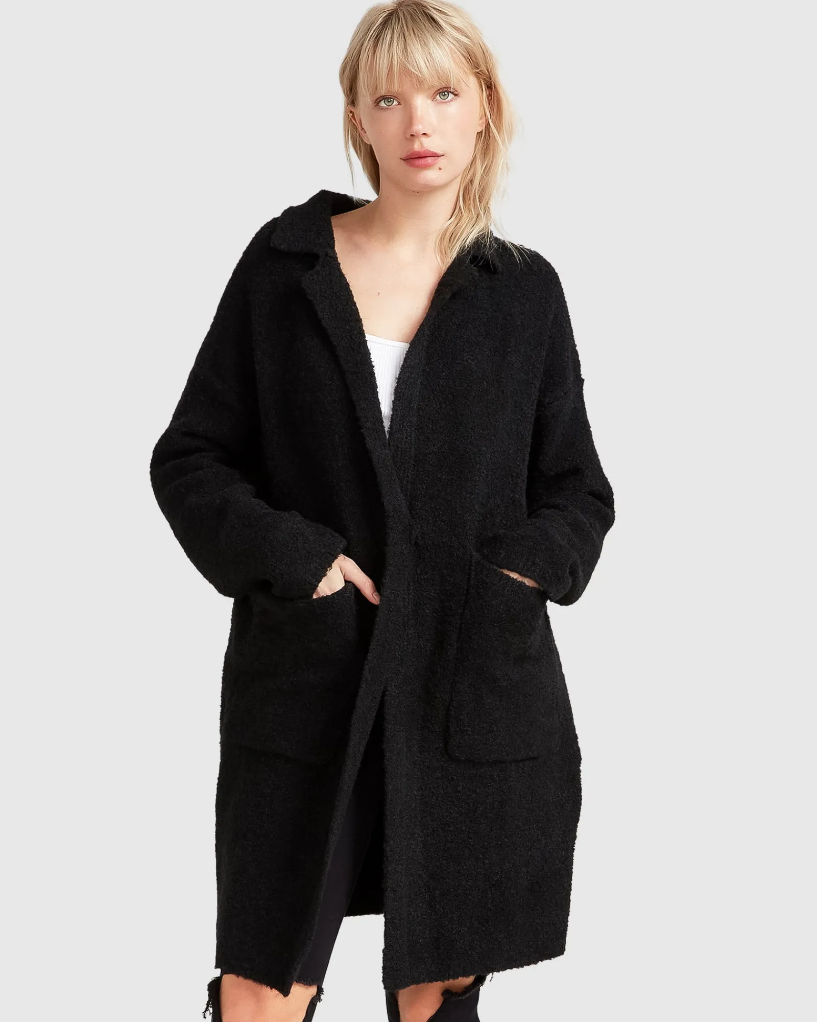 Discount Belle & Bloom Days Go By Sustainable Blazer Cardigan - Black