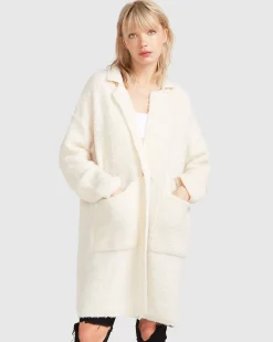 Fashion Belle & Bloom Days Go By Sustainable Blazer Cardigan - Cream
