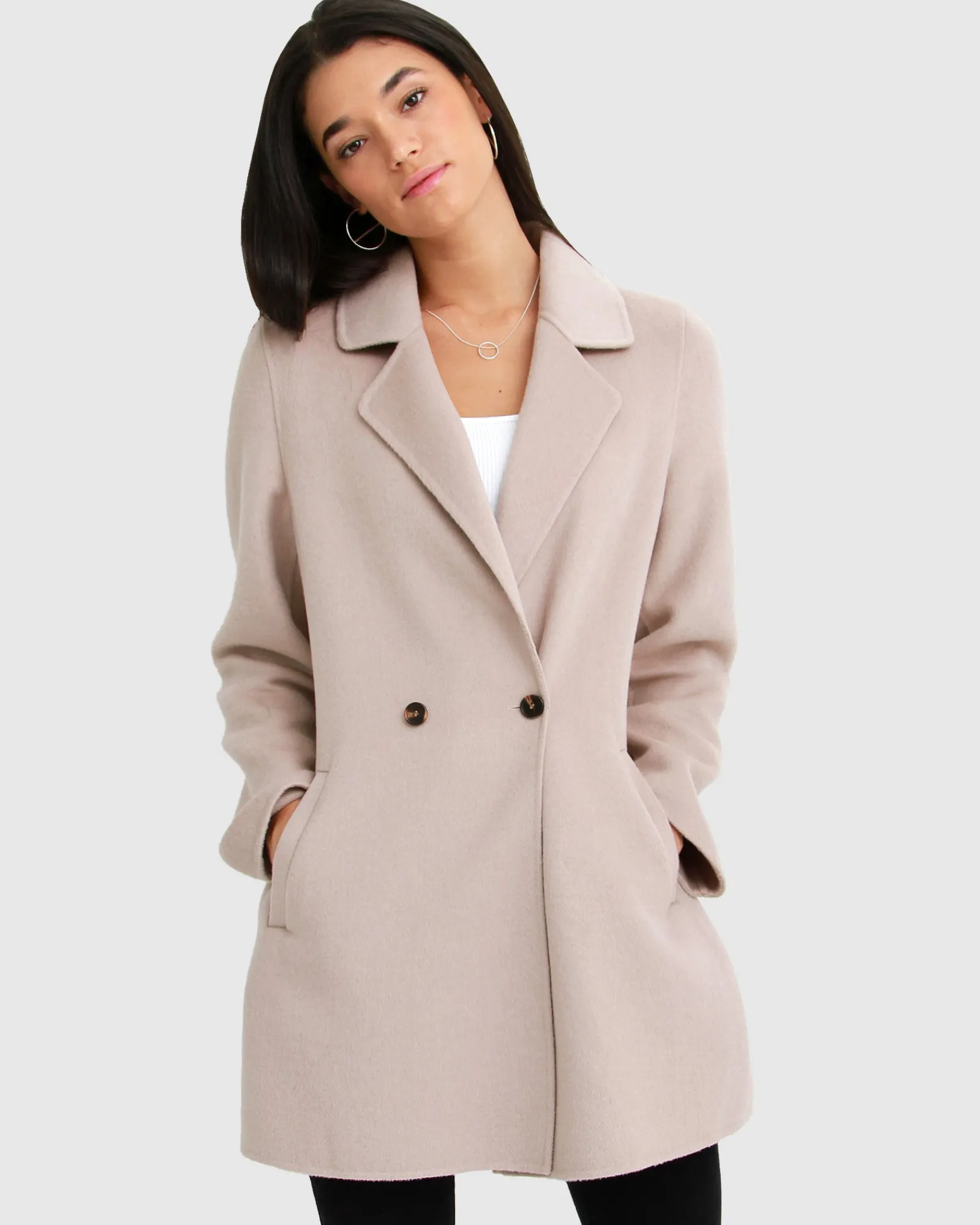 Sale Belle & Bloom Electric Feel Drawstring Coat - Sand