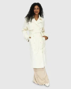 New Belle & Bloom Empirical Trench Coat - Cream
