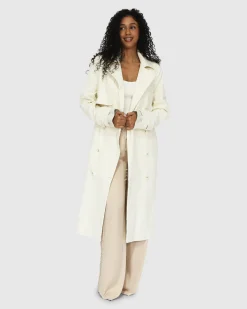 New Belle & Bloom Empirical Trench Coat - Cream