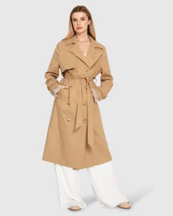 Hot Belle & Bloom Empirical Trench Coat - Khaki