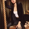 Hot Belle & Bloom Eternity Velvet Blazer - Black