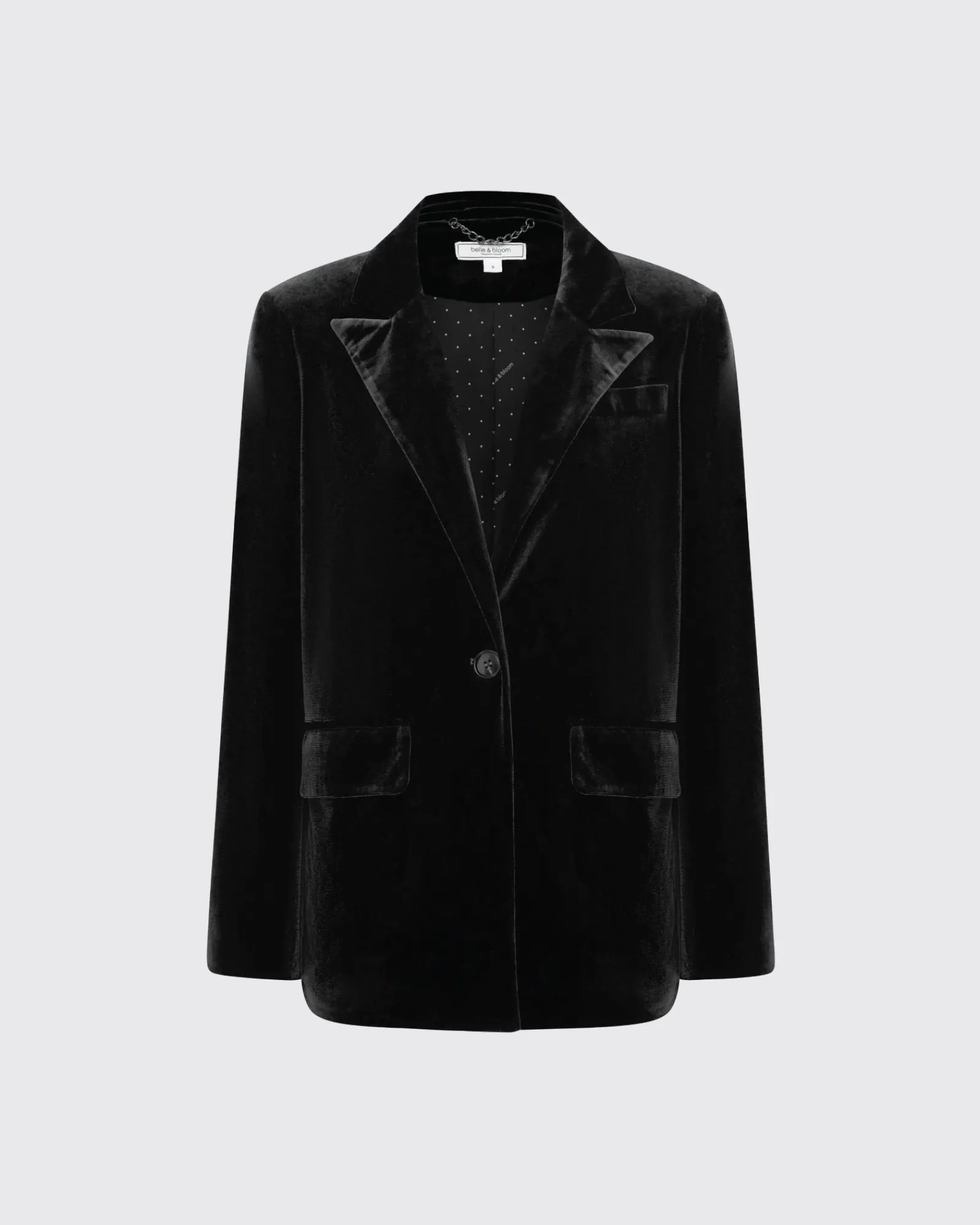 Hot Belle & Bloom Eternity Velvet Blazer - Black