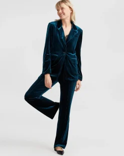 Online Belle & Bloom Eternity Velvet Blazer - Dark Teal DarkTeal