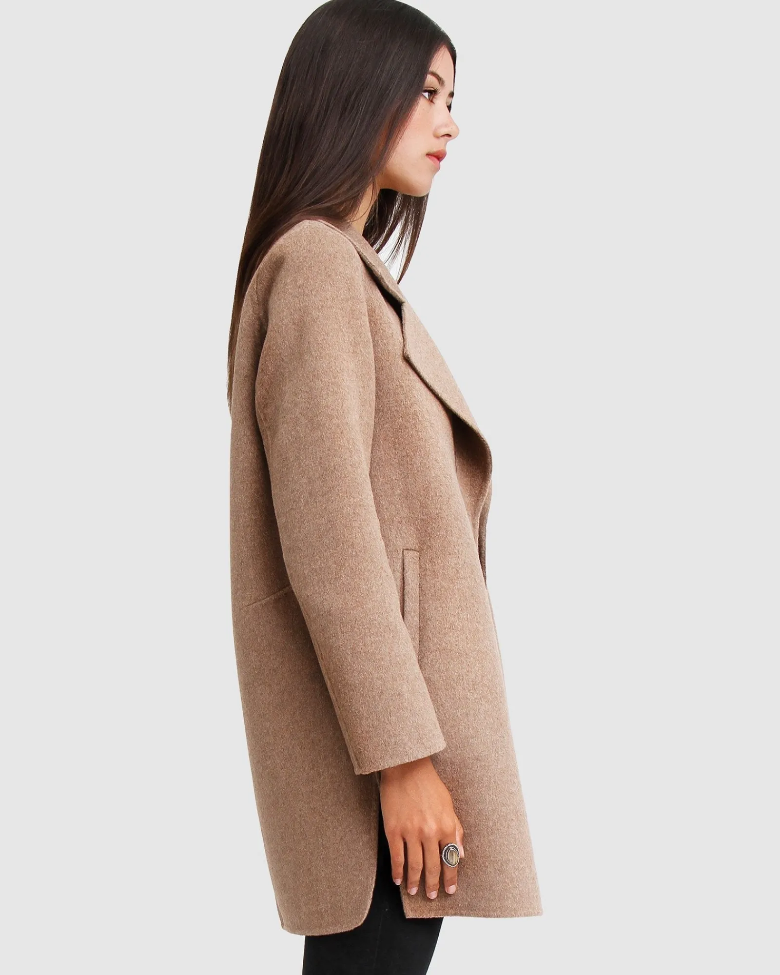 New Belle & Bloom Ex-Boyfriend Wool Blend Oversized Jacket - Oat BoyfriendWoolBlendOversizedJacket-Oat
