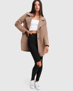 New Belle & Bloom Ex-Boyfriend Wool Blend Oversized Jacket - Oat BoyfriendWoolBlendOversizedJacket-Oat