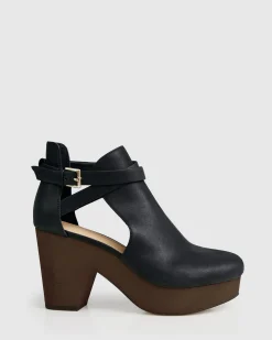 Online Belle & Bloom Fearless Clog Ankle Boot - Black/Chocolate